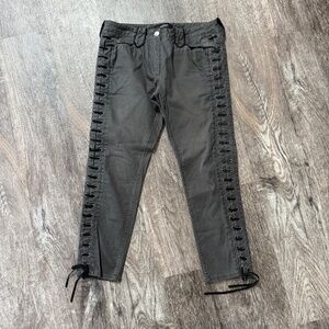 ISABEL MARANT Lace Up Coated Piping Jeans 40 / 8